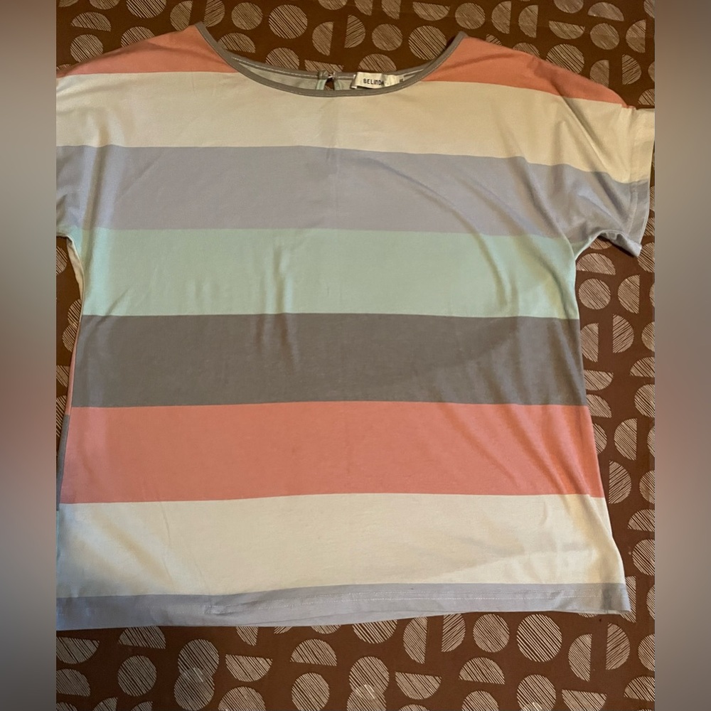 BELINDA Pastel Striped Tee